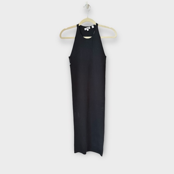A.L.C. Midi Dress – Marc Rib Knit Racerback Black Size S - Picture 3 of 8